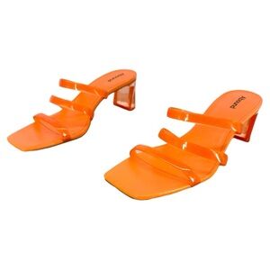 Abound | Ethan 11 Orange Clear Slides Sandals Nordstrom